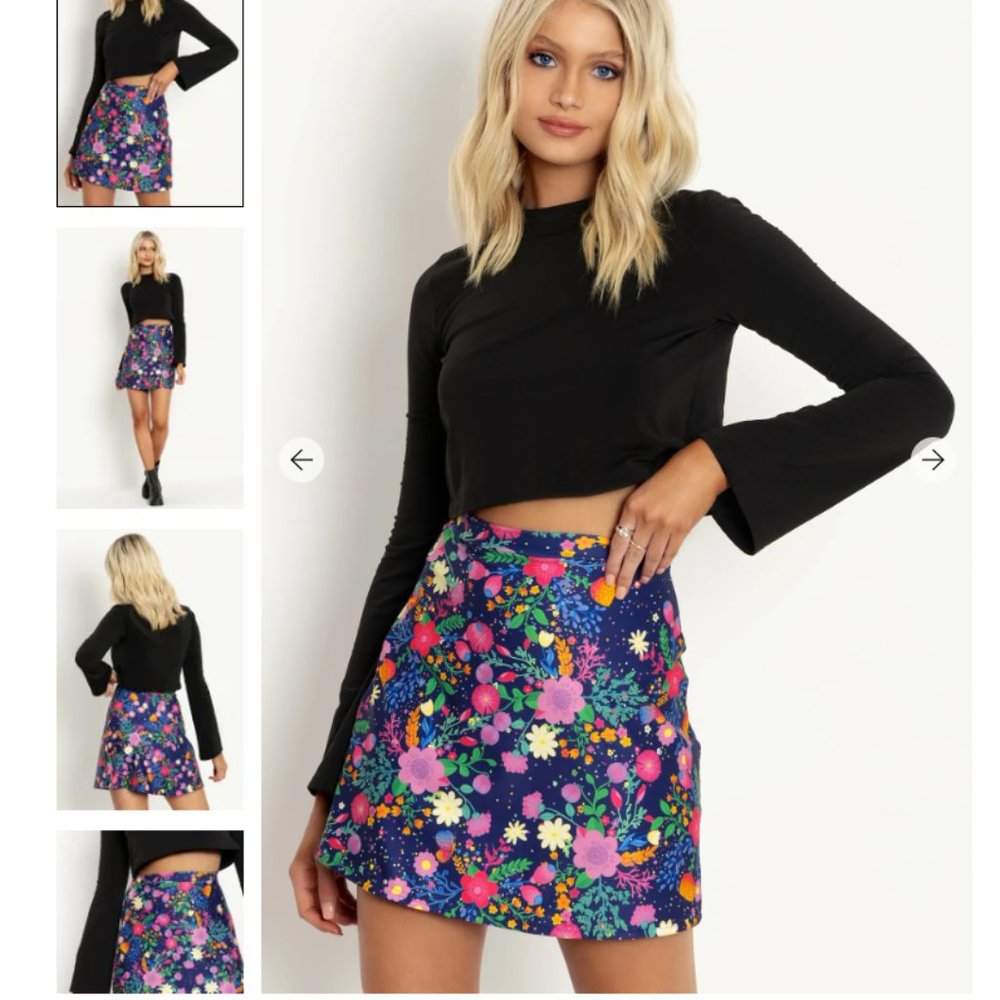[blackmilkclothing] UNICORN'S GARDEN A-LINE SKIRT (SECONDS) - LIMITED